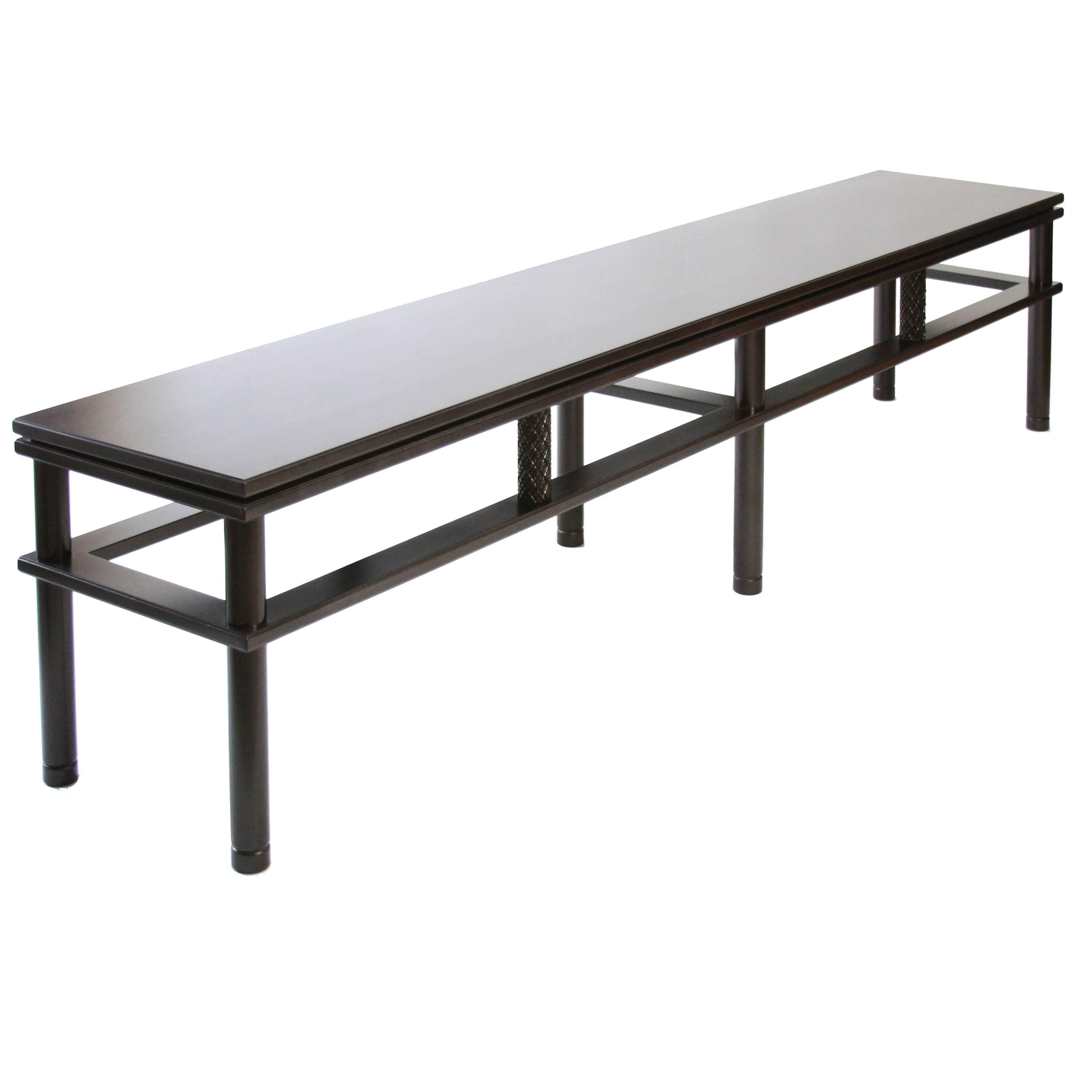 Olneyville Table or Sofa in Ebonized Maple For Sale