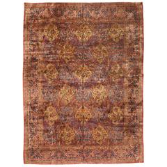 Exceptional Antique Persian Kashan Carpet