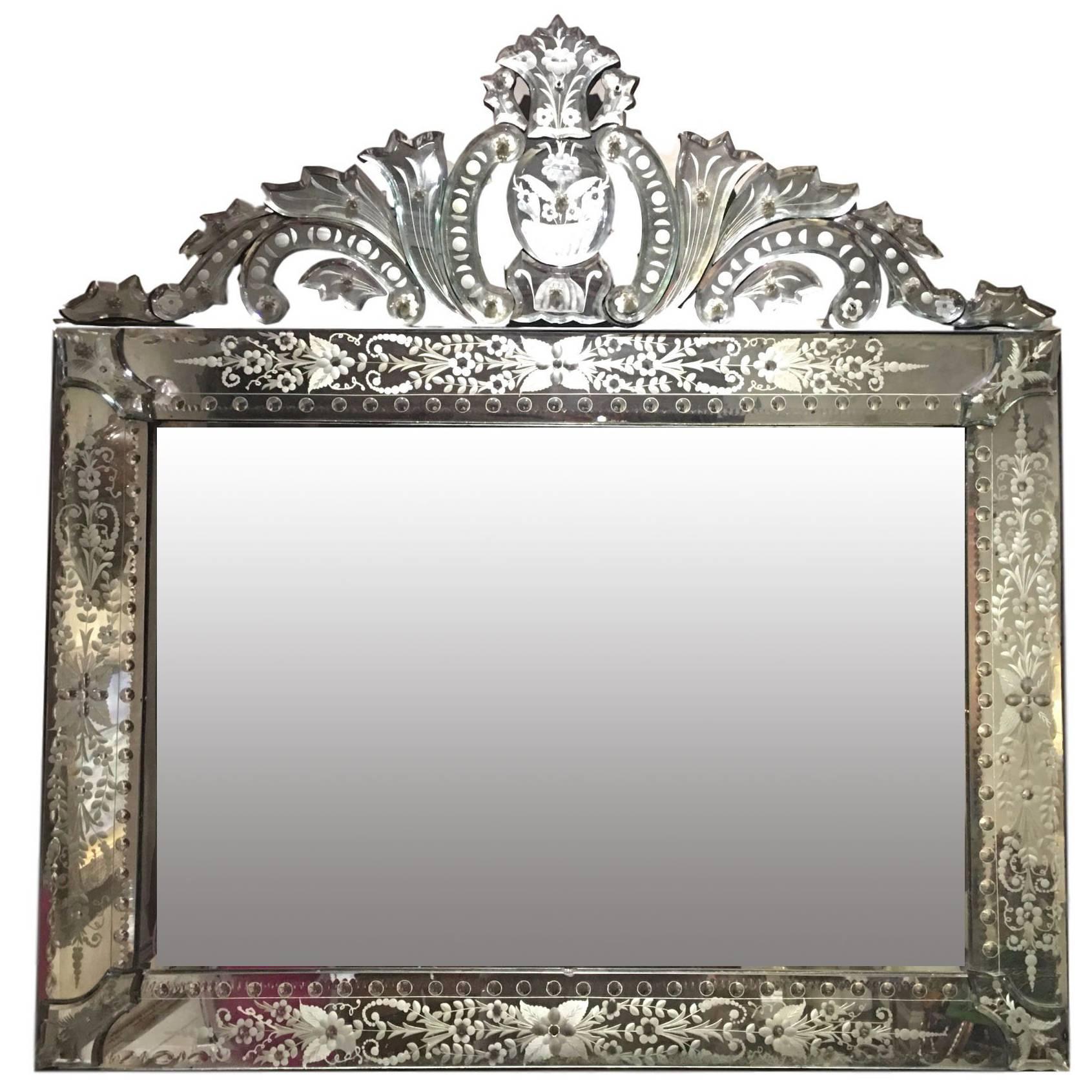 Rectangular Italian Venetian Mirror