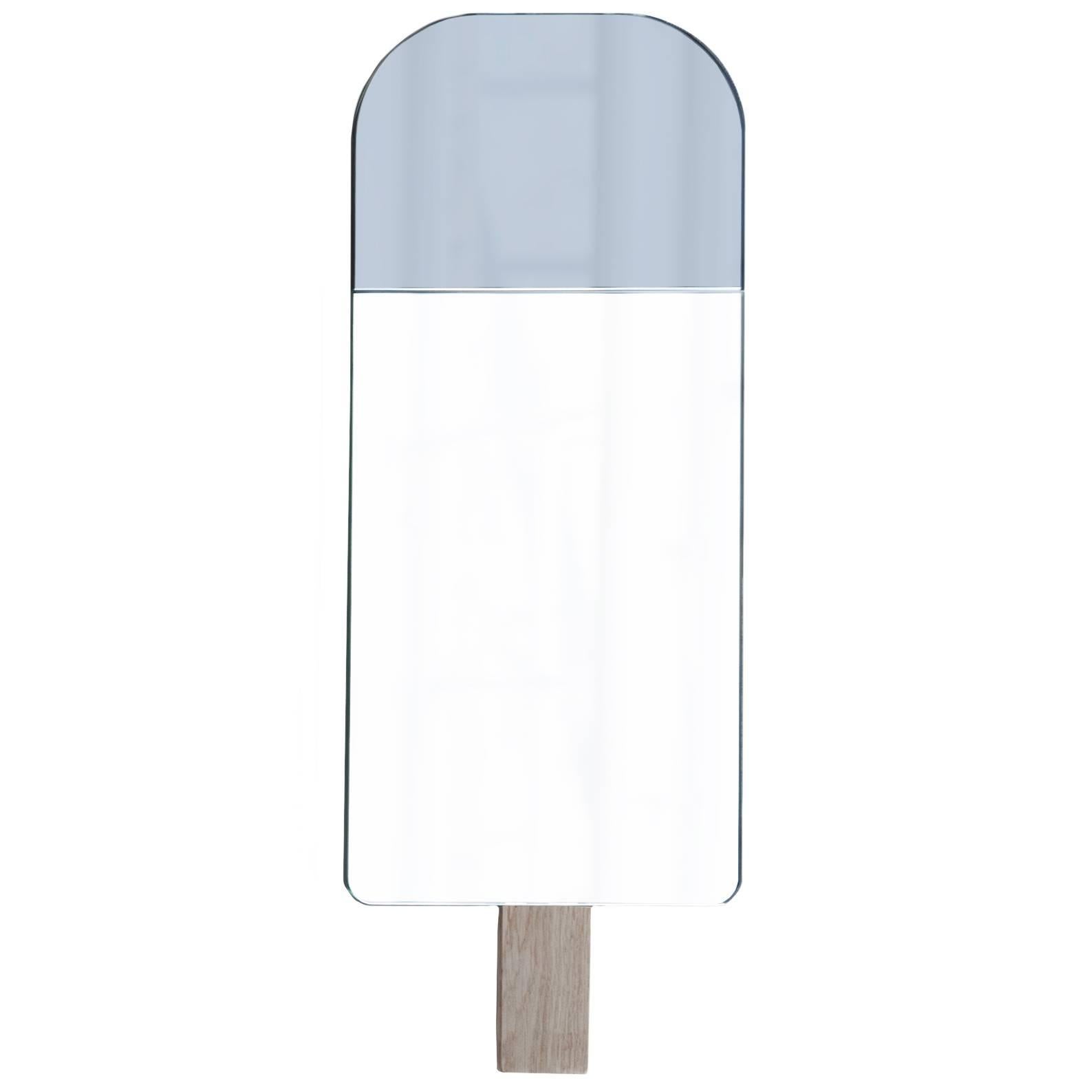 Ice Cream Mirror in Smoked Grey by Tor and Nicole Vitner Servé For Sale