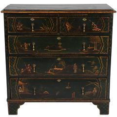 George II Chinoiserie Decorated Chest of Drawers, England, circa 1750 11