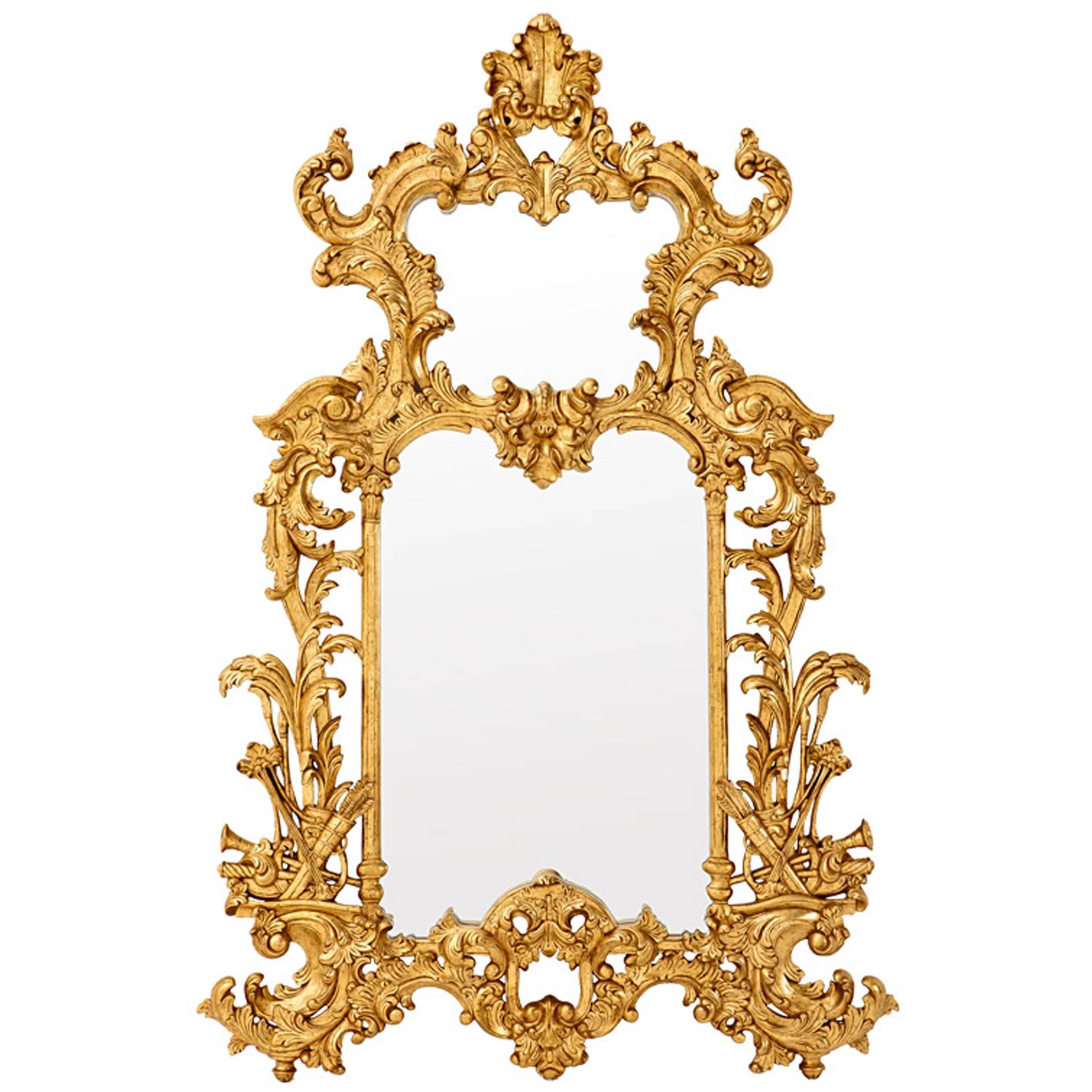 Bergman Mirror with gold leaf