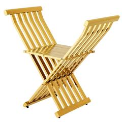 Cesar Chair Foldable Gold Finish Stainless Steel