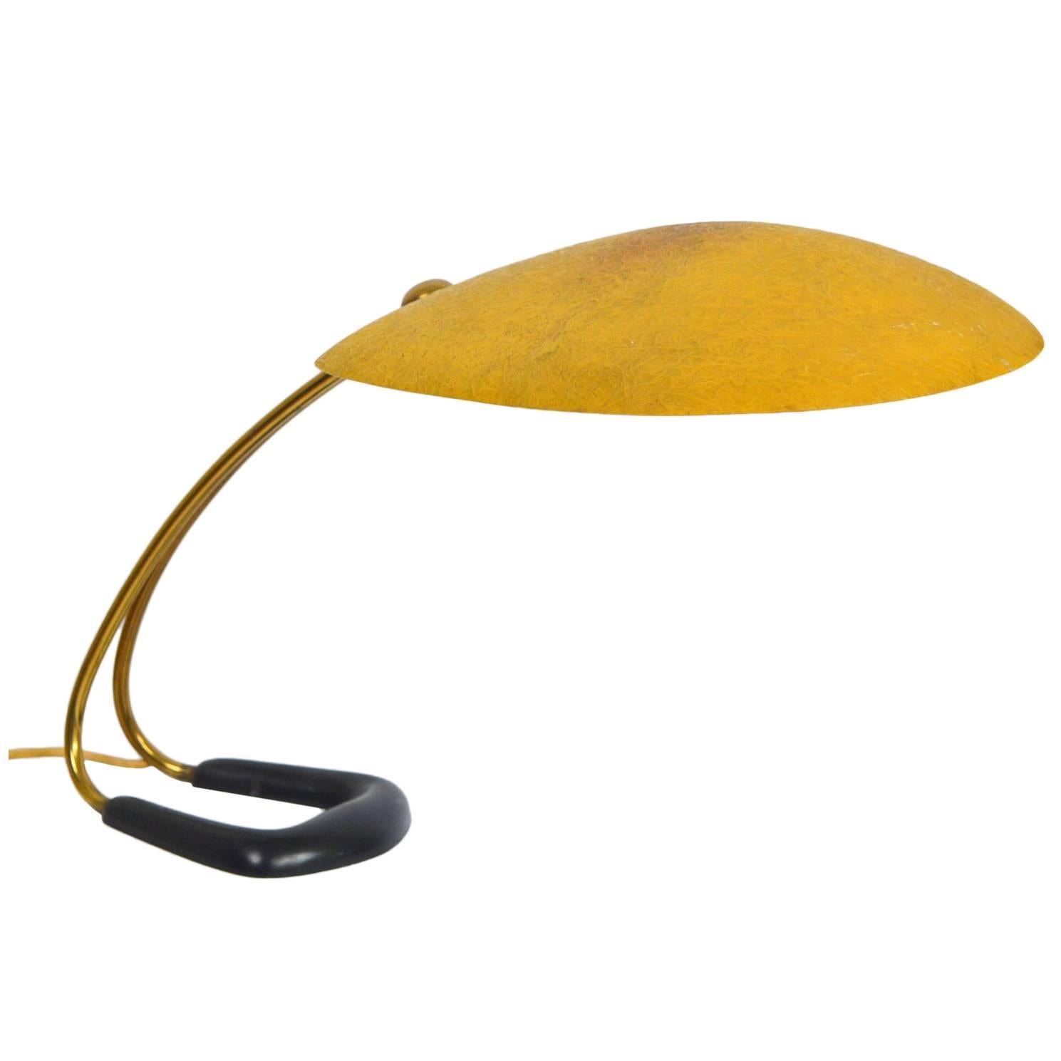 Mid-Century Table Lamp with Fiberglass Shade, Austria, 1950s For Sale