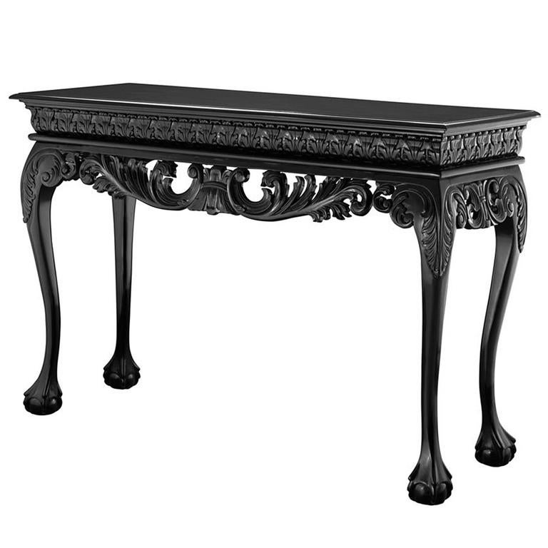 Astoria Console Table in Mahogany Black Waxed Finish For Sale at 1stDibs