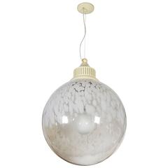 Mid-Century Italian Murano Glass Globe Pendant Light 10