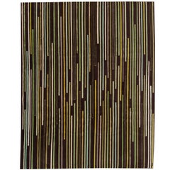 Siglo XXI. Alfombra Tibetana Contemporánea Multicolor Geométrica