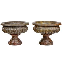 Pair of 19th Century Marble Urns 4