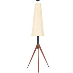 Danish Modern Teak Tri-Pod Floor Lamp