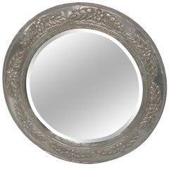 Round Metal-Clad Mirror