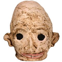 Large Ceramic Alien Head in Flesh Tones