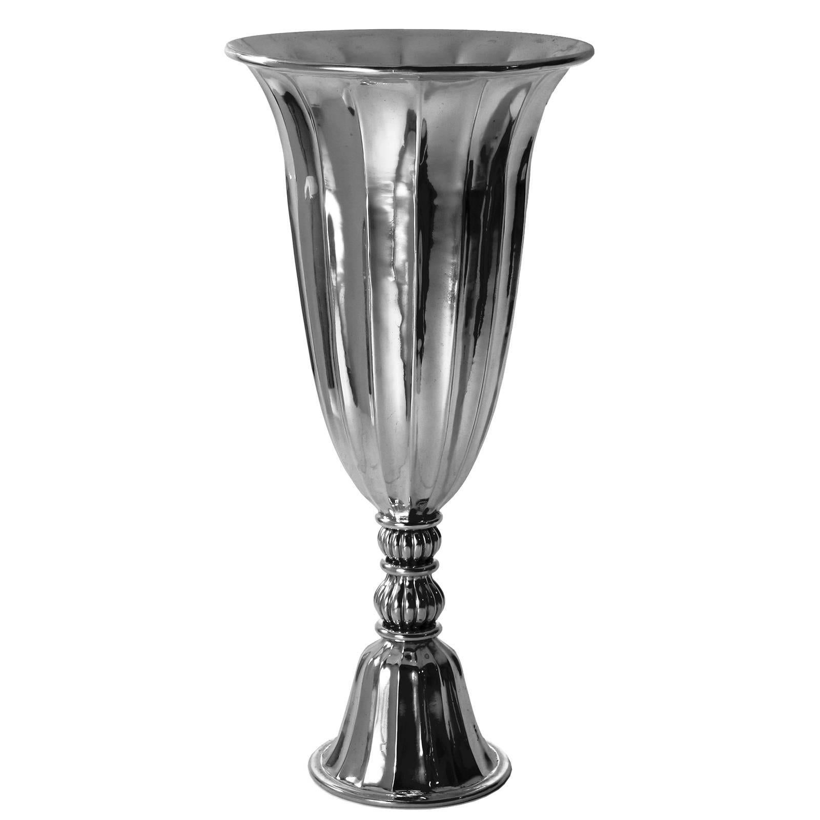 Pewter Vase with Base at 1stDibs