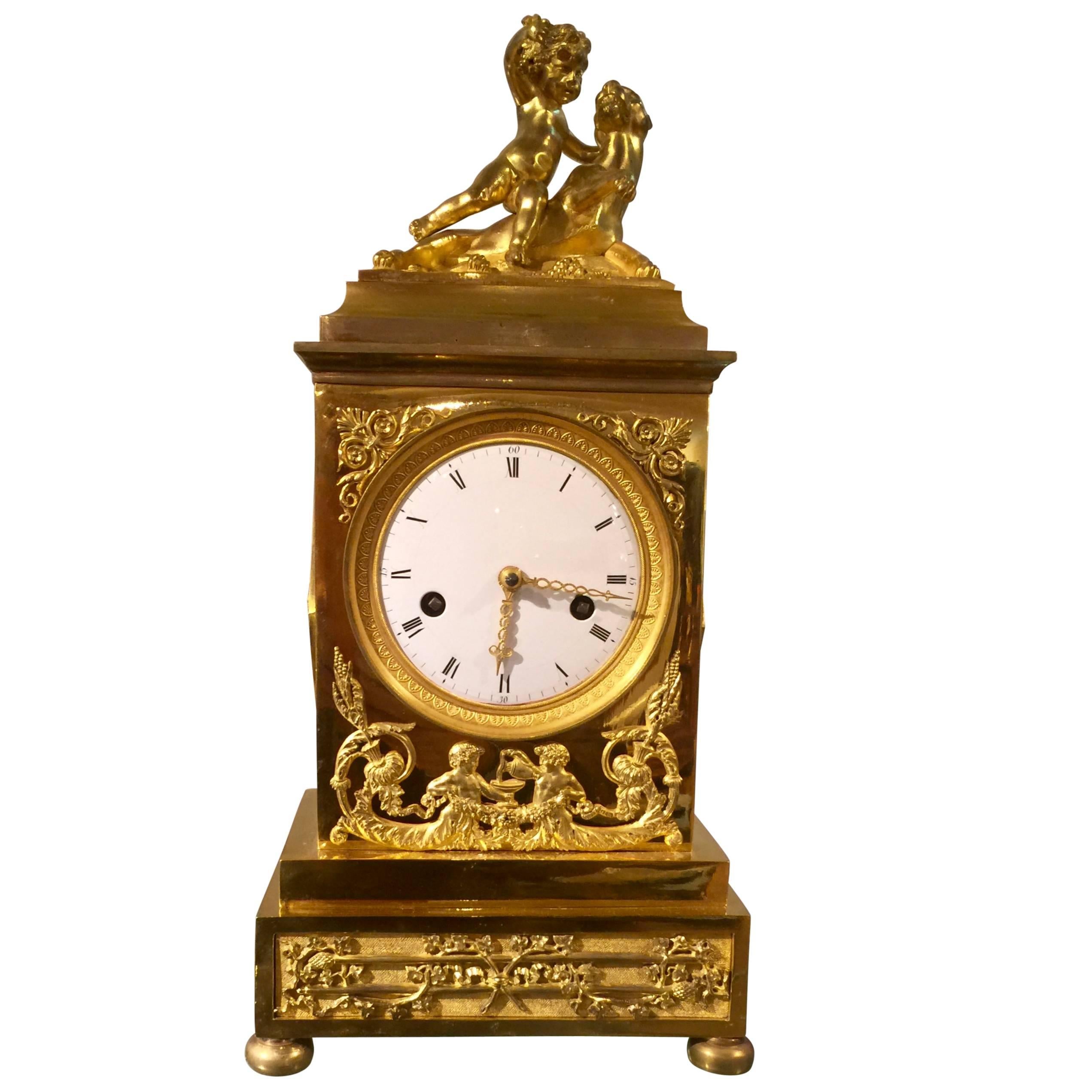 Empire French Mantel Clock, 1805 For Sale