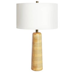 Turned Maple and Olive Green-Dyed Ash Table Lamp, Delhi III