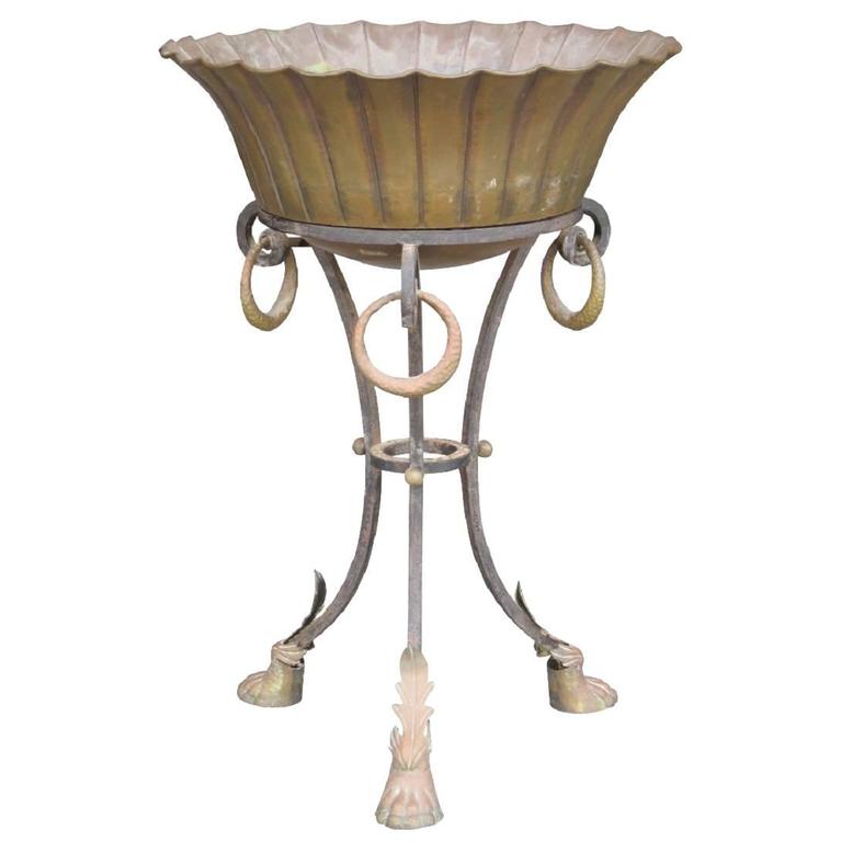 Antique Metal Claw Foot Fern Stand For Sale at 1stdibs
