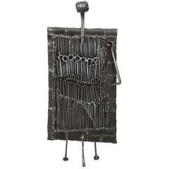 Mid-Century Iron Brutalist Sculpture by J. Duval Brasseur 5