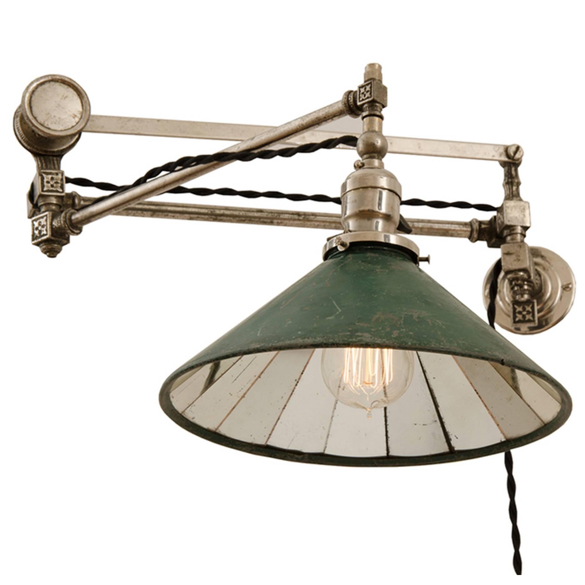Incredible Nickel-Plated Articulating Lamp by Beardslee, circa 1895