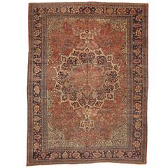 Exceptional Antique 19th Century Persian Sarouk Carpet