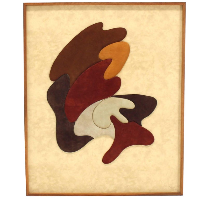 Large Wall Fabric Art Plaque Sculpture at 1stDibs