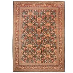 Exceptional Antique Persian Dabir Kashan Carpet 'Signed Dabir L Sanaye'