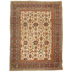Antique 19th Century Indian Agra Mirzapour Carpet