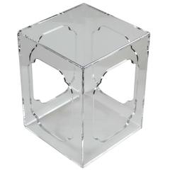 Hollyhock Meiji Acrylic Table in Clear 12