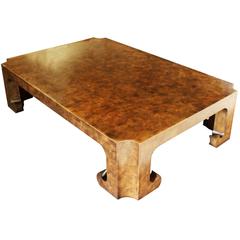Baker Burl Wood Asian Coffee Table Collector's Edition