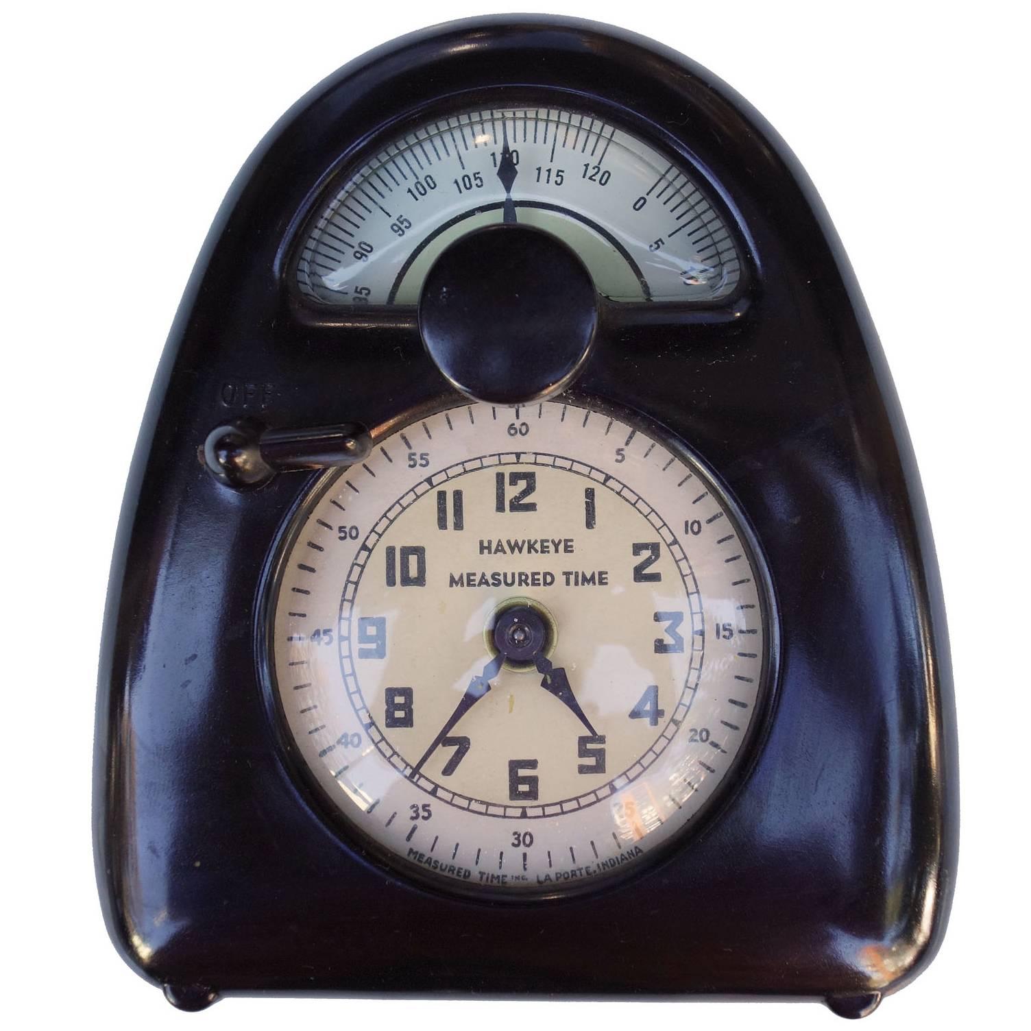 Mid-Century Isamu Noguchi Hawkeye Measured Time Clock and Timer