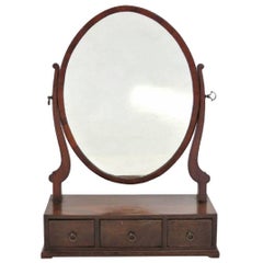 Antique Sheraton Mahogany Dressing Mirror