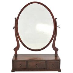 Antique Sheraton Mahogany Dressing Mirror 3