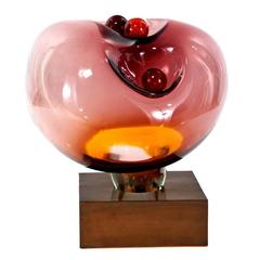 1970s Abstract Czech Glass Sculpture by Jiřina Žertovà 9