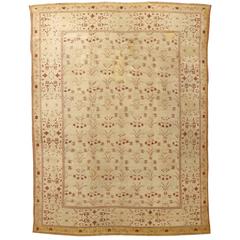 Antique 19th Century Indian Agra Carpet