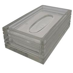 Vintage Lucite Tissue Box in the Style of Charles Hollis Jones, 1970s 3