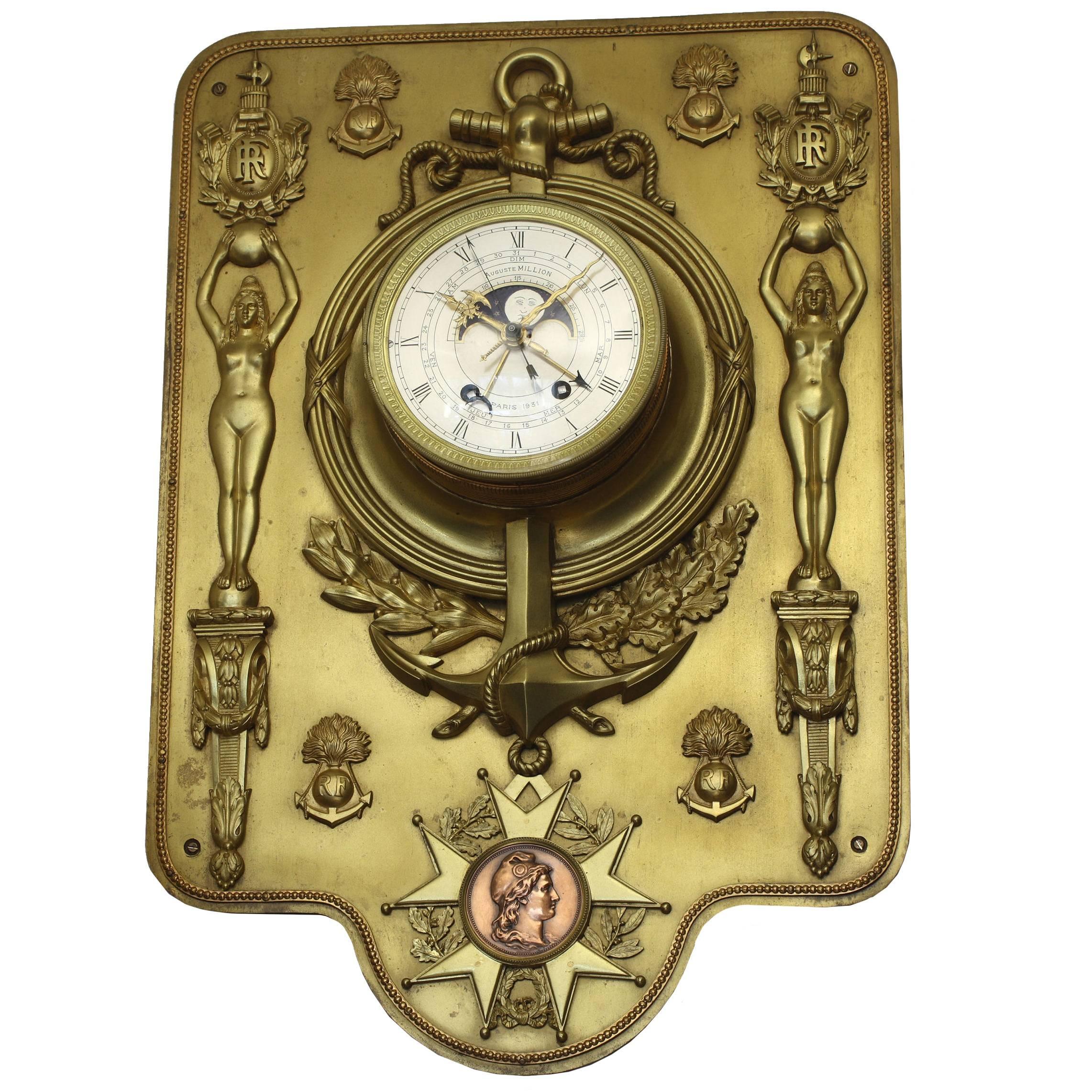 1930s French Colonial Infantry Cartel Clock
