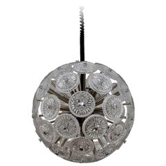 Beautiful Italian Retro Glass Sputnik Pendant Light Chandelier, 1960s