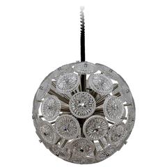 Beautiful Italian 10-Arm Glass Sputnik Pendant Chandelier, 1960s 1