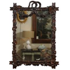 19th Century Black Forest Mirror