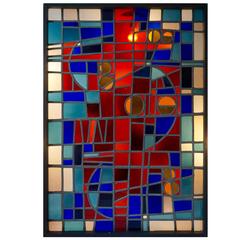 Large Stained Glass Window Panel 12