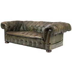 Antique Victorian Drop-Arm Chesterfield Sofa