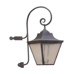 Italian Coast Brass Lantern with Scrolled Arm