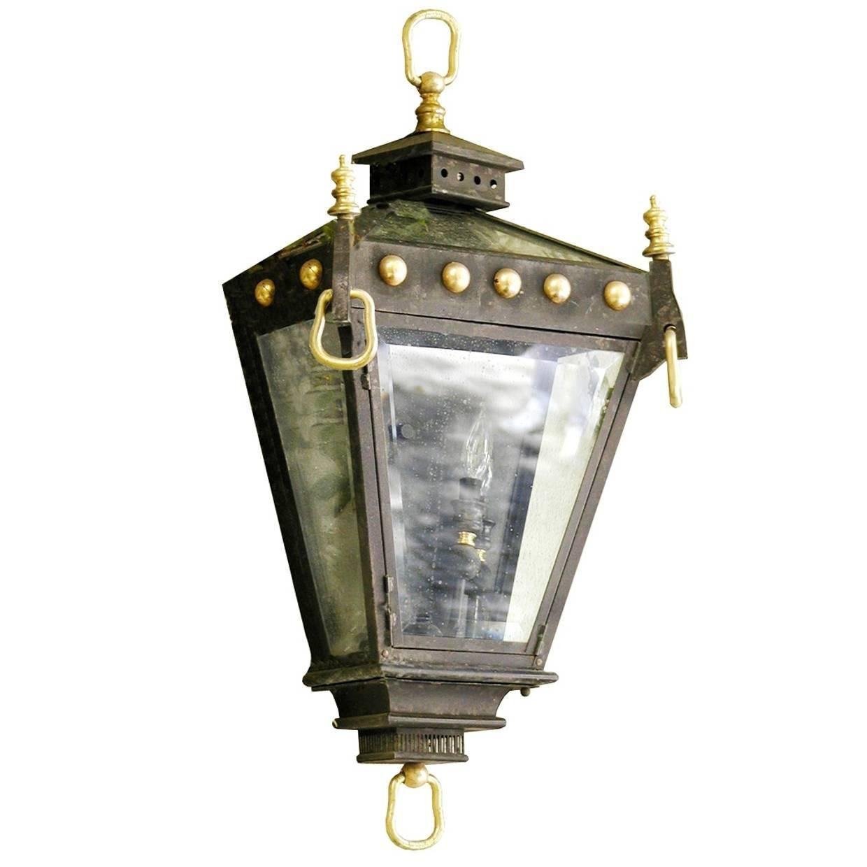 Old World Brass Paris Lantern For Sale