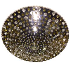 Nickel-Plated Light Fixture with Crystal Insets 12