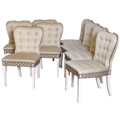 Set of Eight English Regency Style Dining Chairs