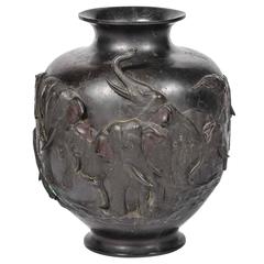 Jardiniere giapponese in bronzo del periodo Meiji