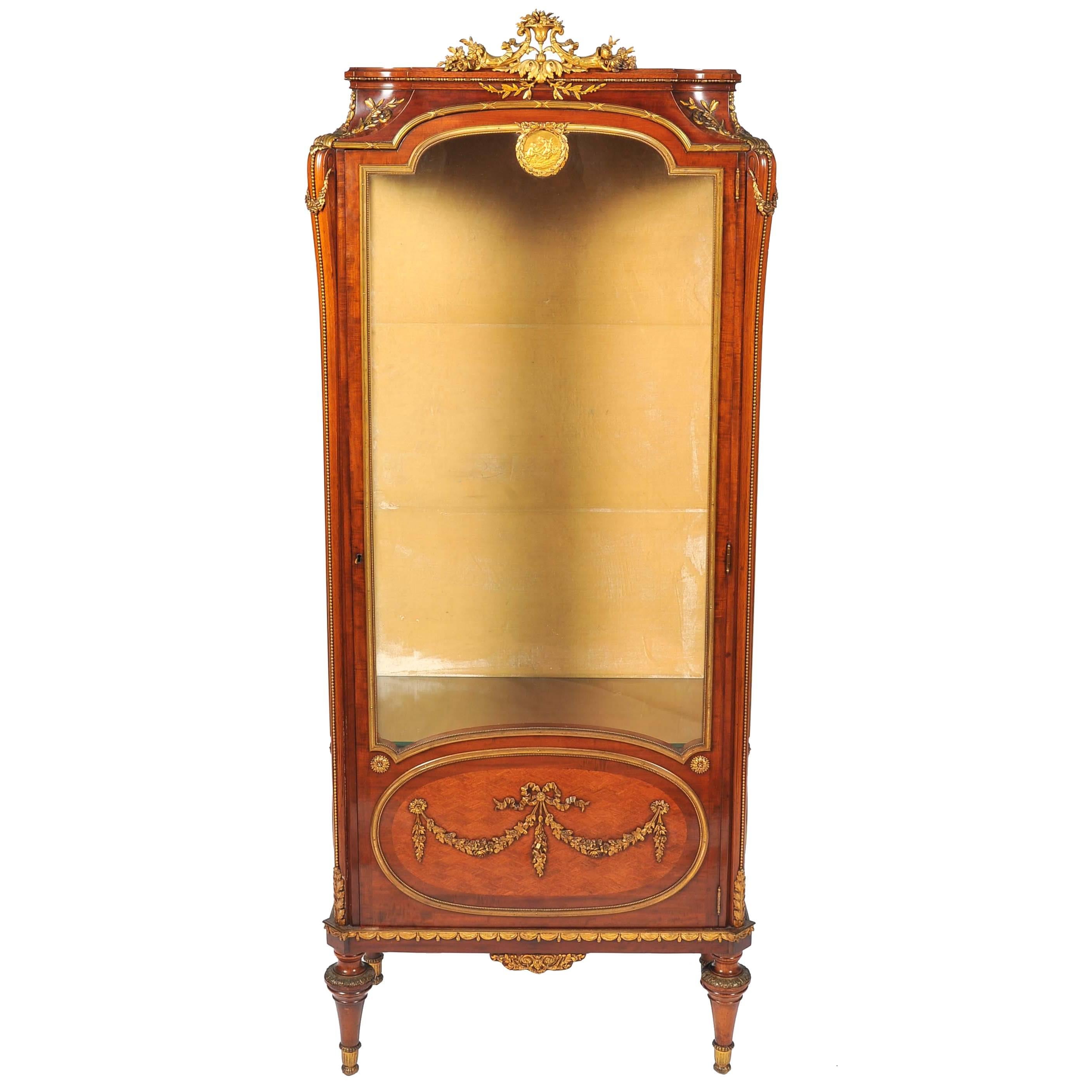 Louis XVI Style Vitrine or Display Cabinet For Sale