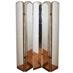 Pair of Arched Five-Panel Room Dividers