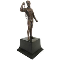 Turn of Century Style Bronze Sculpture of a Strong Man in Chains