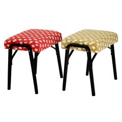 Mid-Century Czech Stools, 1960s, Set of Two 7