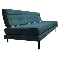Rare Richard Schultz Convertible Daybed with Evelyn Hill Textile, Knoll, 1955