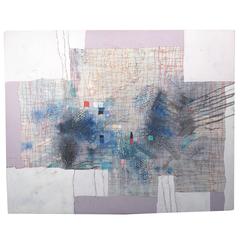 Vintage Abstract Mixed-Media Collage Acrylic Painting 10